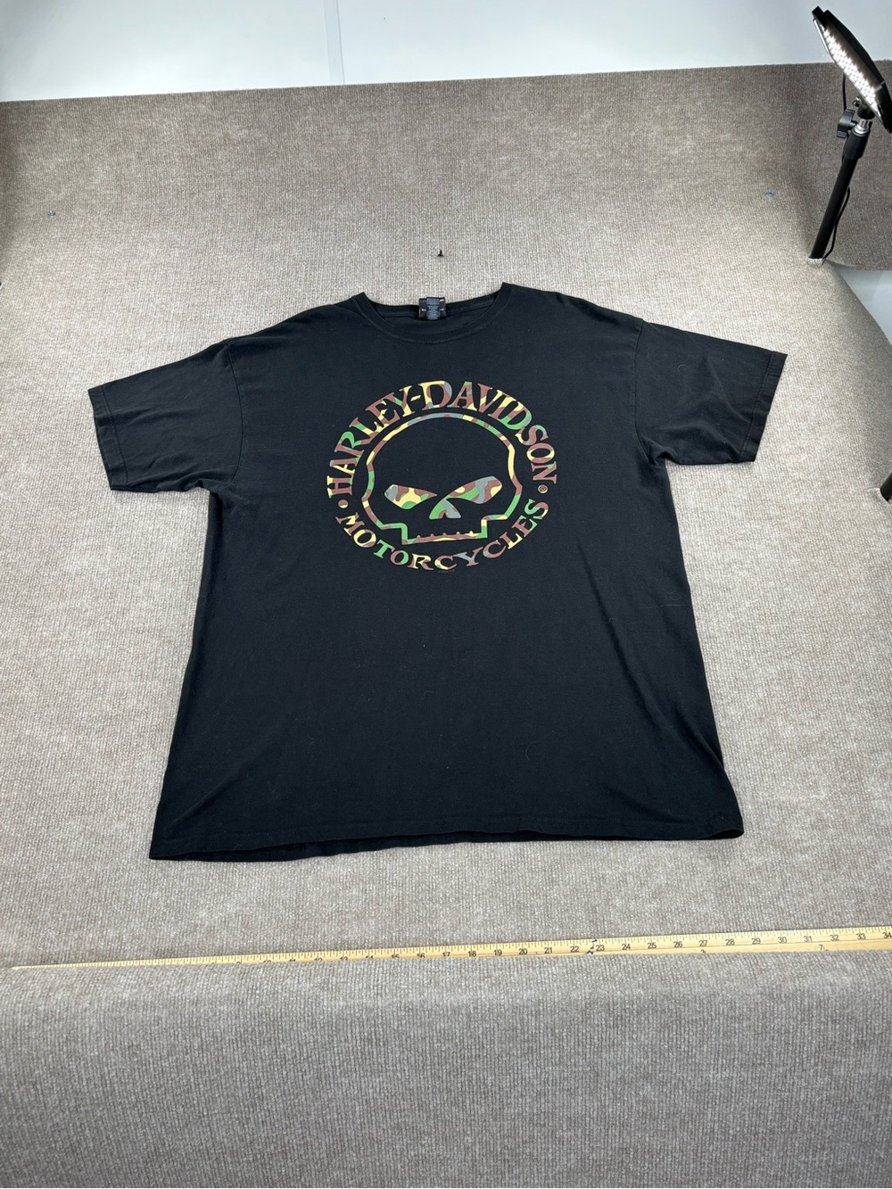 Harley Davidson Graphic T-Shirt Mens XL Black Camo School Biker Tee